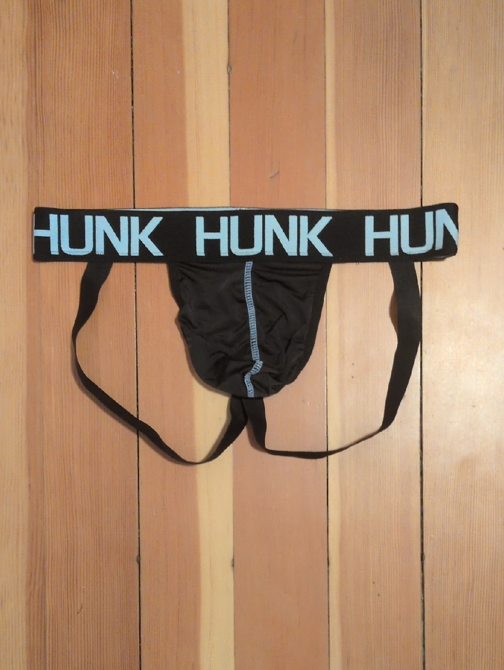 Hunk Black Jockstrap with  HUNK Waistband